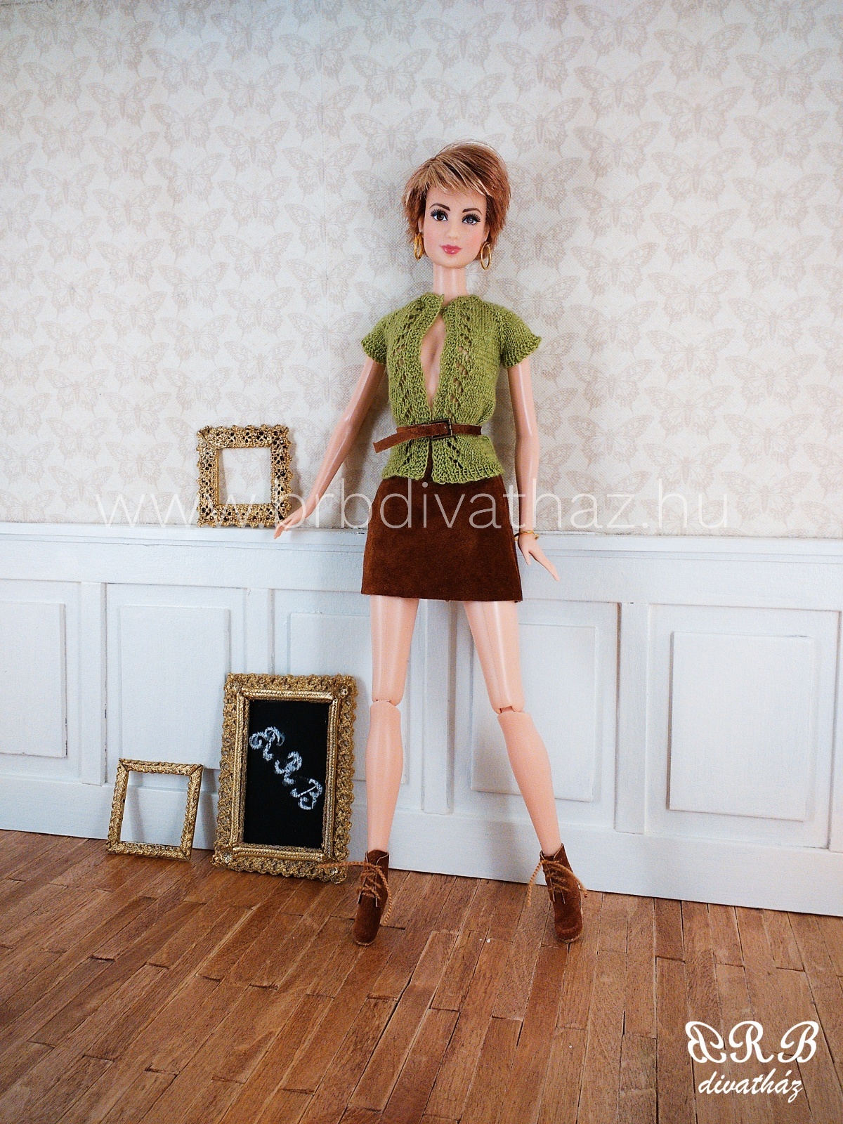 Barbie kézzel kötött kardigán Poppy Parker kézzel kötött kardigán BRB divatház