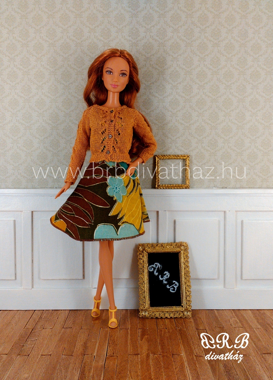 Barbie kézzel kötött kardigán Poppy Parker kézzel kötött kardigán BRB divatház